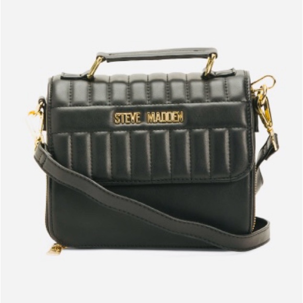 Steve Madden Black Quilted Women's Bag